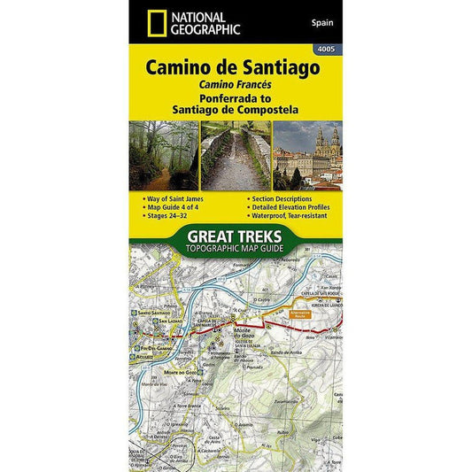 National Geographic Camino de Santiago 4 of 4 [Ponferrada to Santiago de Compostela]-Books - Maps-Appalachian Outfitters