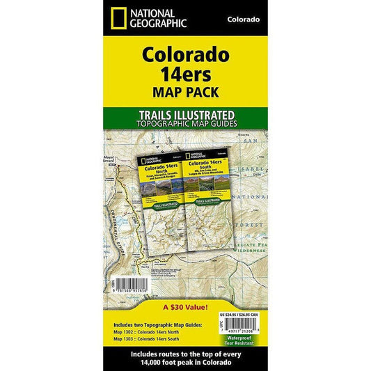 National Geographic Colorado 14ers [Map Pack Bundle]-Books - Maps-Appalachian Outfitters