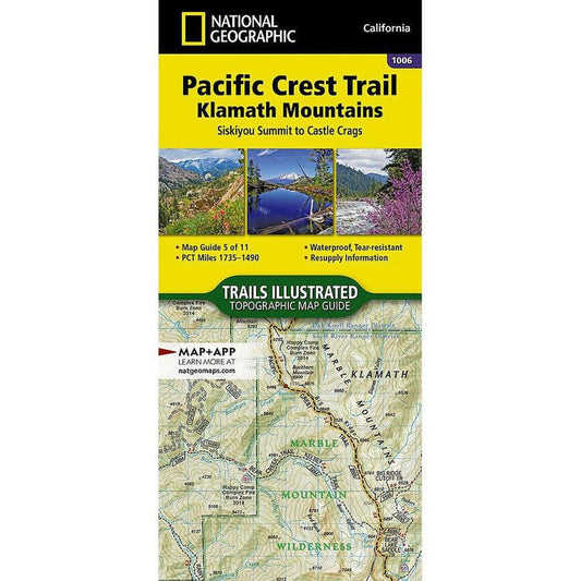 National Geographic Pacific Crest Trail: Klamath Mountains Map [Siskiyou Summit to Castle Crags]-Books - Maps-Appalachian Outfitters