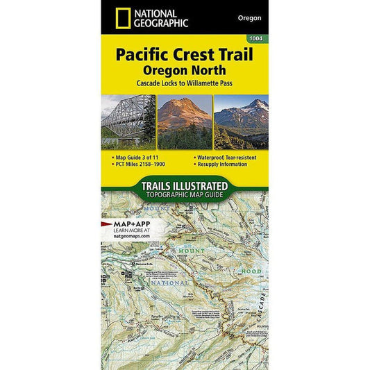 National Geographic Pacific Crest Trail: Oregon North Map [Cascade Locks to Willamette Pass]-Books - Maps-Appalachian Outfitters