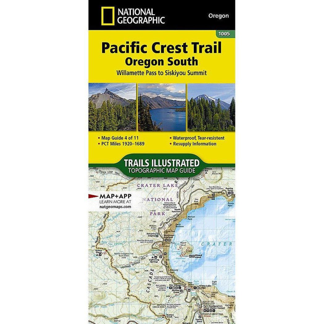 National Geographic Pacific Crest Trail: Oregon South Map [Willamette Pass to Siskiyou Summit]-Books - Maps-Appalachian Outfitters