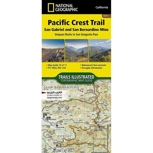 National Geographic Pacific Crest Trail: San Gabriel and San Bernardino Mountains Map [Vasquez Rocks to San Gorgonio Pass]-Books - Maps-Appalachian Outfitters
