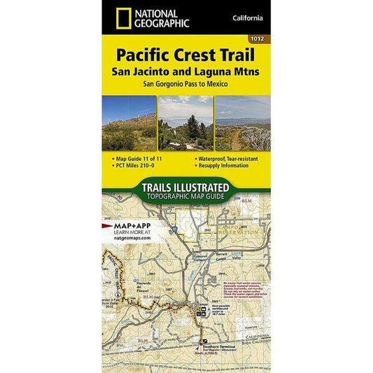 National Geographic Pacific Crest Trail: San Jacinto and Laguna Mountains Map [San Gorgonio Pass to Mexico]-Books - Maps-Appalachian Outfitters
