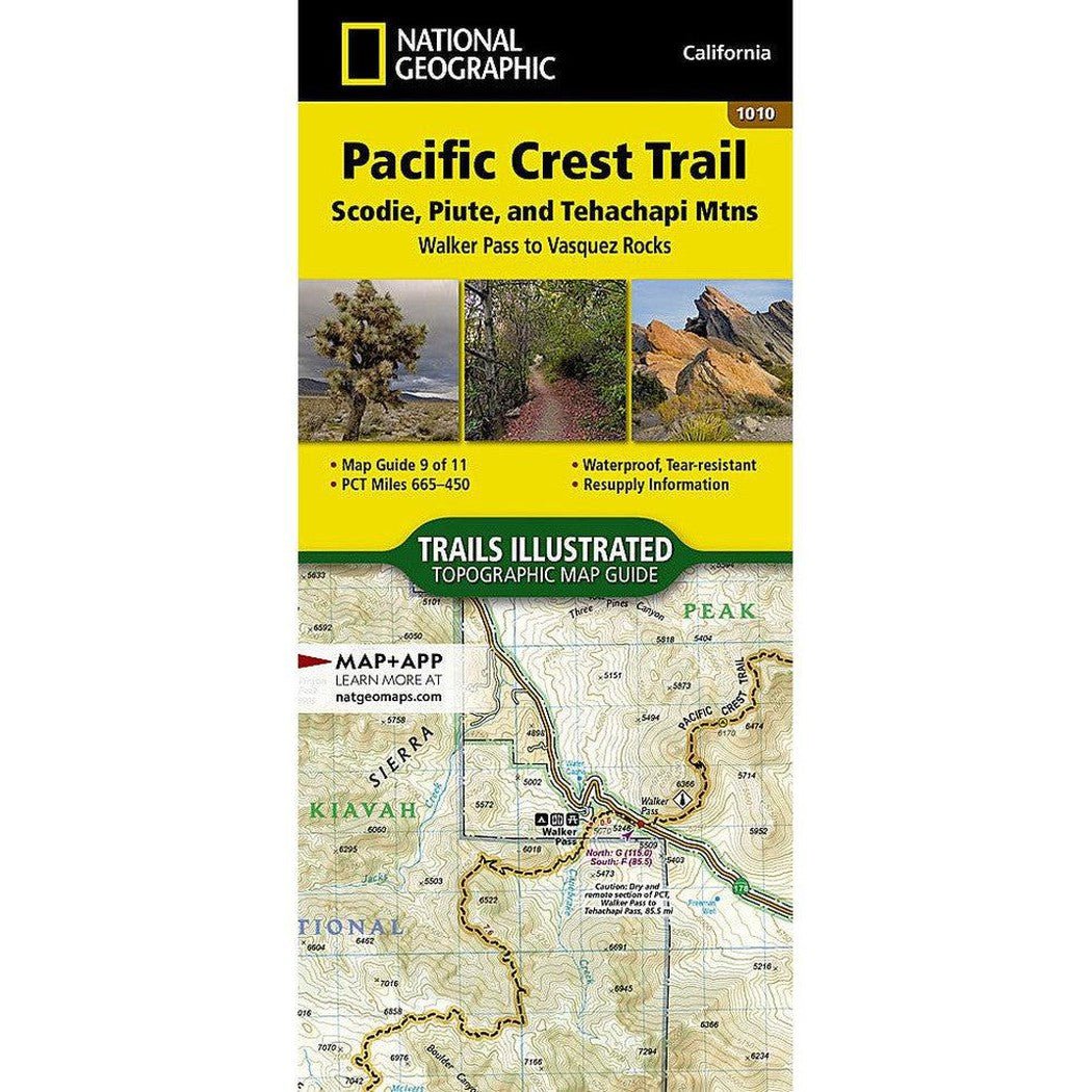 National Geographic Pacific Crest Trail: Scodie, Piute, and Tehachapi Mountains Map [Walker Pass to Vasquez Rocks]-Books - Maps-Appalachian Outfitters