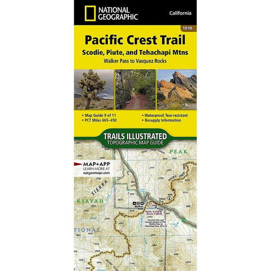 National Geographic Pacific Crest Trail: Scodie, Piute, and Tehachapi Mountains Map [Walker Pass to Vasquez Rocks]-Books - Maps-Appalachian Outfitters
