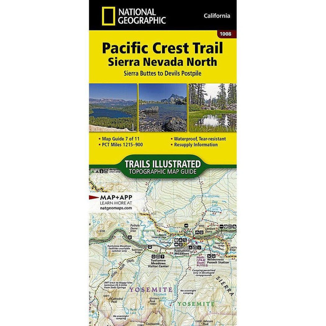 National Geographic Pacific Crest Trail: Sierra Nevada North Map [Sierra Buttes to Devil's Postpile]-Books - Maps-Appalachian Outfitters