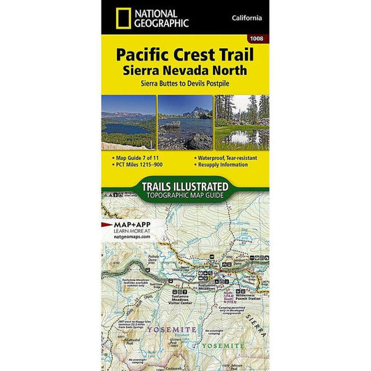 National Geographic Pacific Crest Trail: Sierra Nevada North Map [Sierra Buttes to Devil's Postpile]-Books - Maps-Appalachian Outfitters