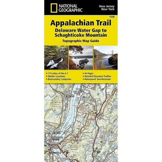 National Geographic Appalachian Trail map showing topographic details and scenic images on the cover.