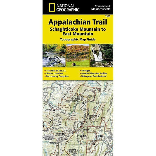 National Geographic Trails Illustrated Appalachian Trail: Schaghticoke Mountain to East Mountain Map [Connecticut, Massachusetts]-Books - Maps-Appalachian Outfitters