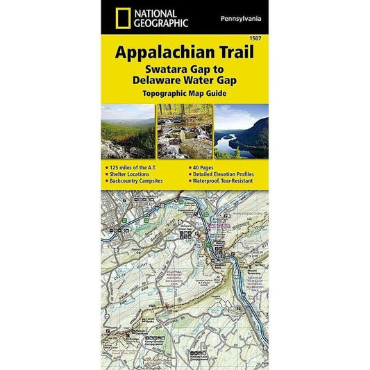 National Geographic Trails Illustrated Appalachian Trail: Swatara Gap to Delaware Water Gap Map [Pennsylvania]-Books - Maps-Appalachian Outfitters
