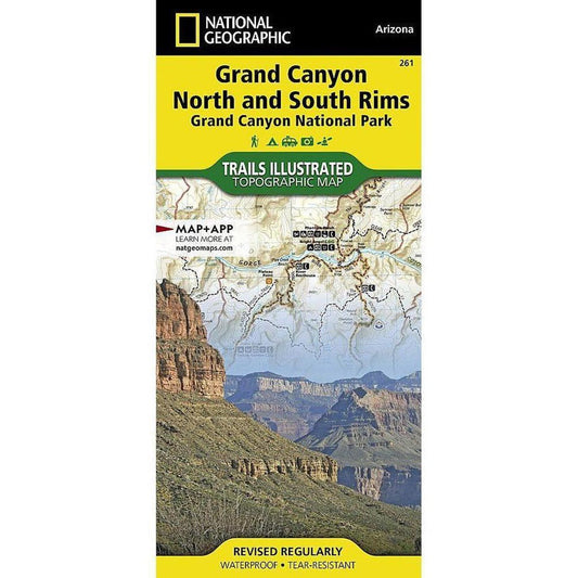 National Geographic Trails Illustrated Grand Canyon, North and South Rims Map [Grand Canyon National Park]-Books - Maps-Appalachian Outfitters