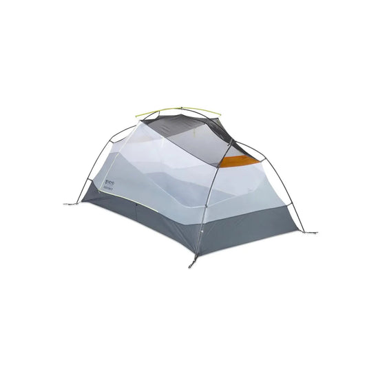 A side view of the NEMO Dagger OSMO Lightweight Backpacking 2p Tent against a white background.