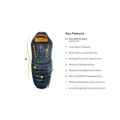 NEMO Disco Men's Endless Promise Down Sleeping Bag-Camping - Sleeping Bags - Down-Appalachian Outfitters