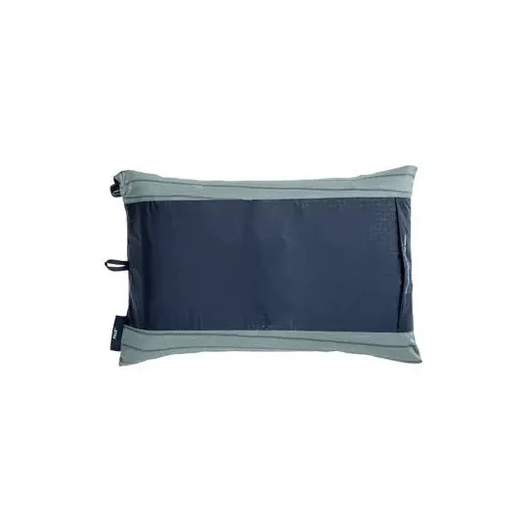 A front view of the NEMO Fillo Backpacking & Camping Pillow in Black Pearl against a white background.
