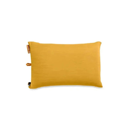 A front view of the NEMO Fillo Backpacking & Camping Pillow in Black Pearl against a white background.