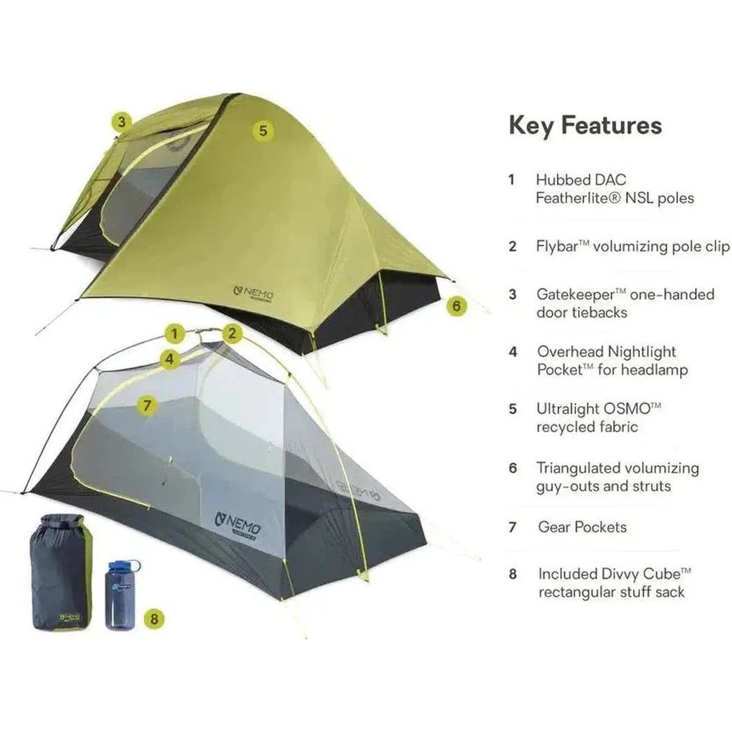 NEMO Hornet OSMO 2P-Camping - Tents & Shelters - Tents-Appalachian Outfitters