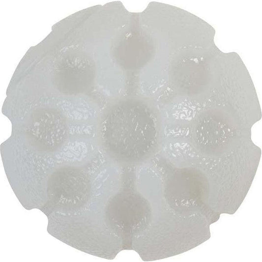 A top-down view of the Nite Ize Glowstreak Led Ball in DiscO showing its circular, segmented design against a plain white background.