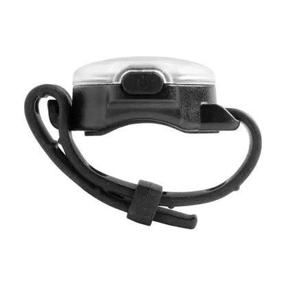 Back view of the Nite Ize GoLit Rechargeable Visibility Light - Disc-O Tech showing the button and adjustable strap against a white background.
