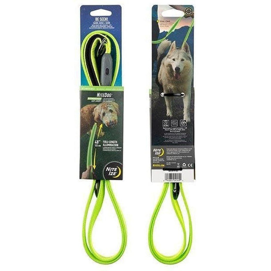 Nite Ize Nitedog Rechargeable Led Leash-Pets - Leashes-Lime/Green LED-Appalachian Outfitters