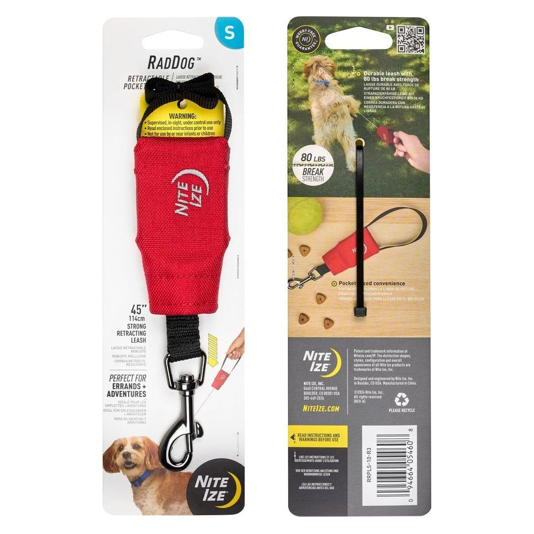 Nite Ize RadDog Retractable Pocket Leash-Pets - Safety - Lights-Small-Appalachian Outfitters
