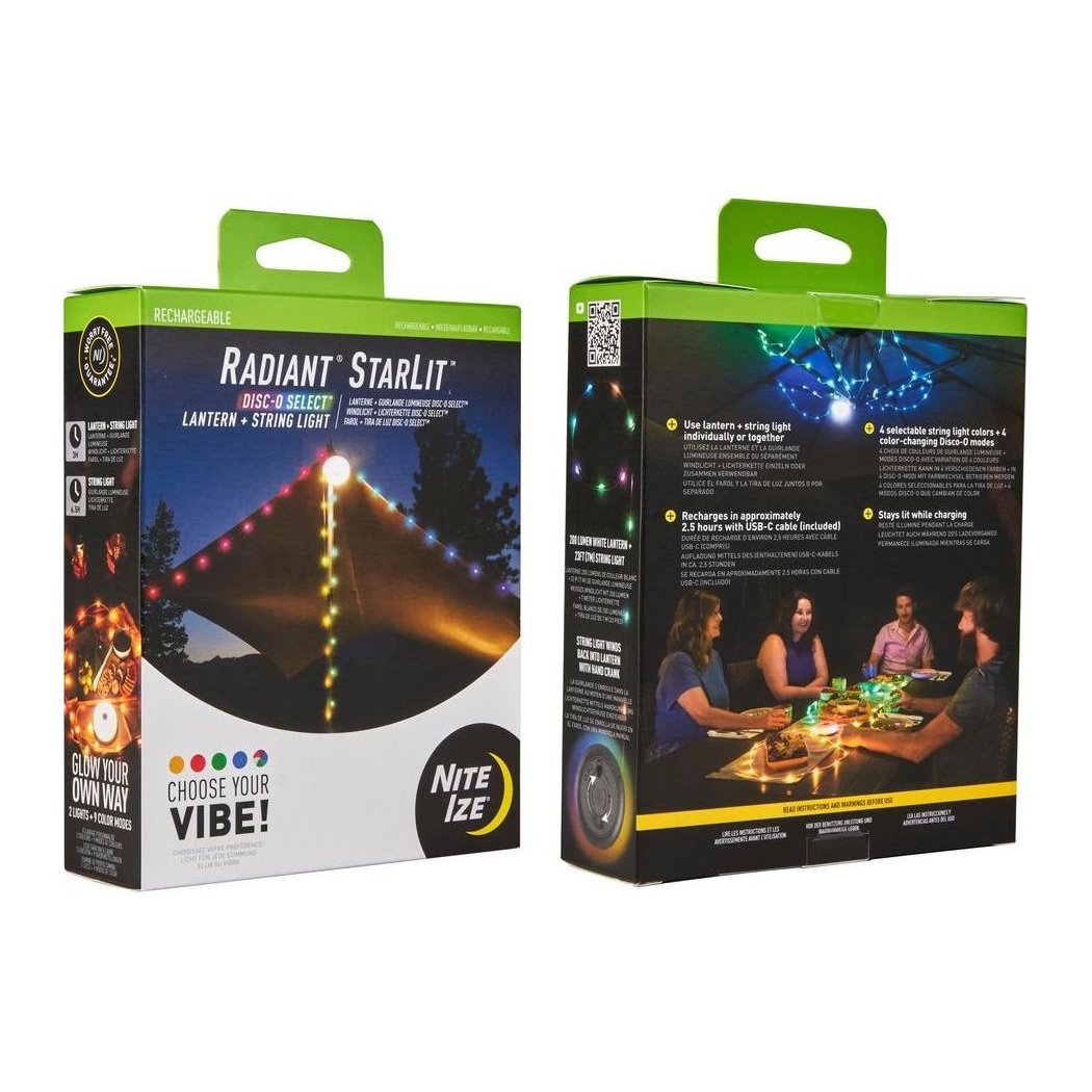 Nite Ize Radiant StarLit Rechargeable Lantern and String Light DiscO-Camping - Lighting - Headlamps-Appalachian Outfitters