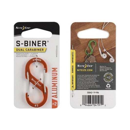 Nite Ize S-Biner Aluminum Dual Carabiner #2-Camping - Accessories-Orange-Appalachian Outfitters