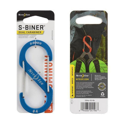 Nite Ize S-Biner Aluminum Dual Carabiner #4-Camping - Accessories-Blue-Appalachian Outfitters