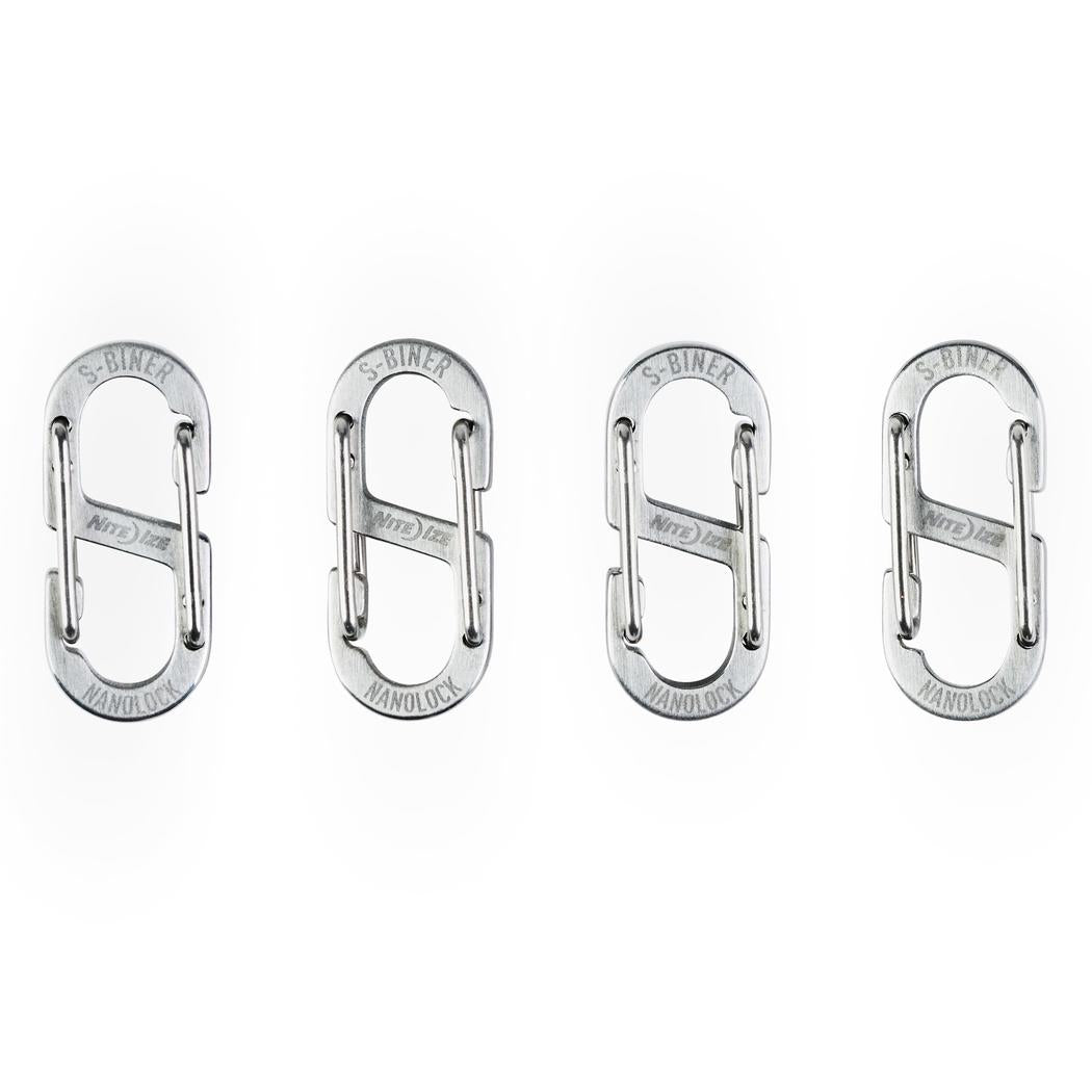 Nite Ize S-Biner NanoLock - Stainless - 4 Pack-Camping - Accessories-Appalachian Outfitters