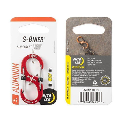 Nite Ize S-Biner Slidelock Aluminum #2-Camping - Accessories-Red-Appalachian Outfitters