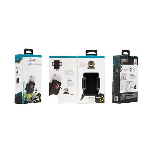 Three boxes of the Nite Ize Steelie Squeeze Dash Kit are displayed side by side against a white background.