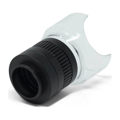 A side view of the Nocs Provisions 8x32 Monocular Bundle in Juniper Green showing the textured focus ring and clear protective housing against a white background.