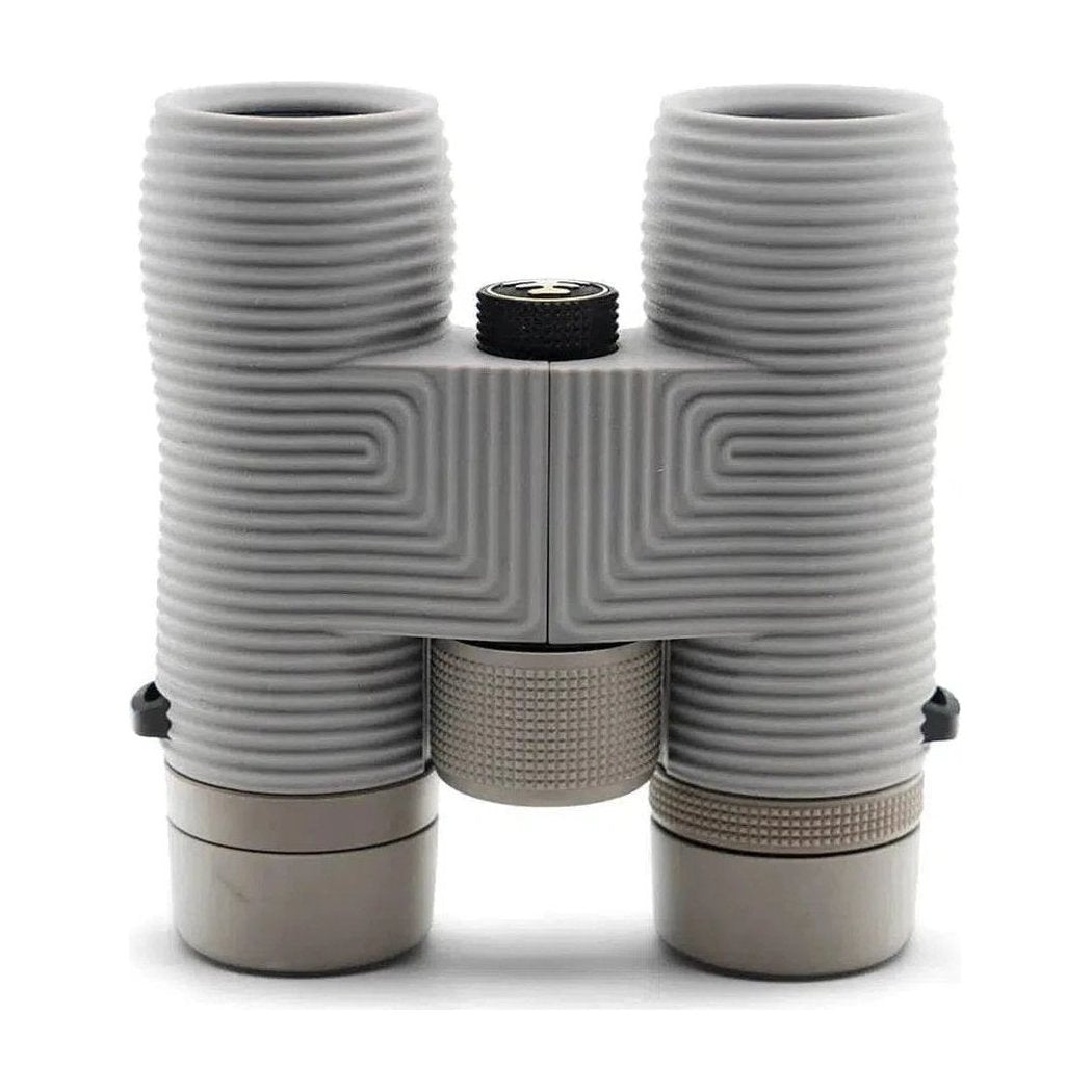 A front-facing shot of the Nocs Provisions Field Issue Waterproof Binoculars in Corsican Blue with a white background.
