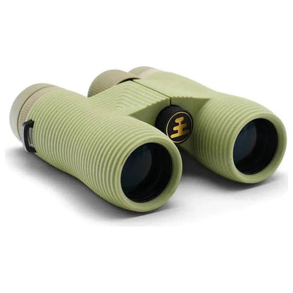 Side view of the Nocs Provisions Field Issue Waterproof Binoculars in Corsican Blue showing the textured grips and central focus wheel against a white background.