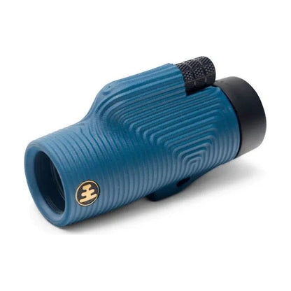 A side view of the Nocs Provisions Zoom Tube Monocular in Tar Pit Black showing the textured grip and black eyecup against a white background.