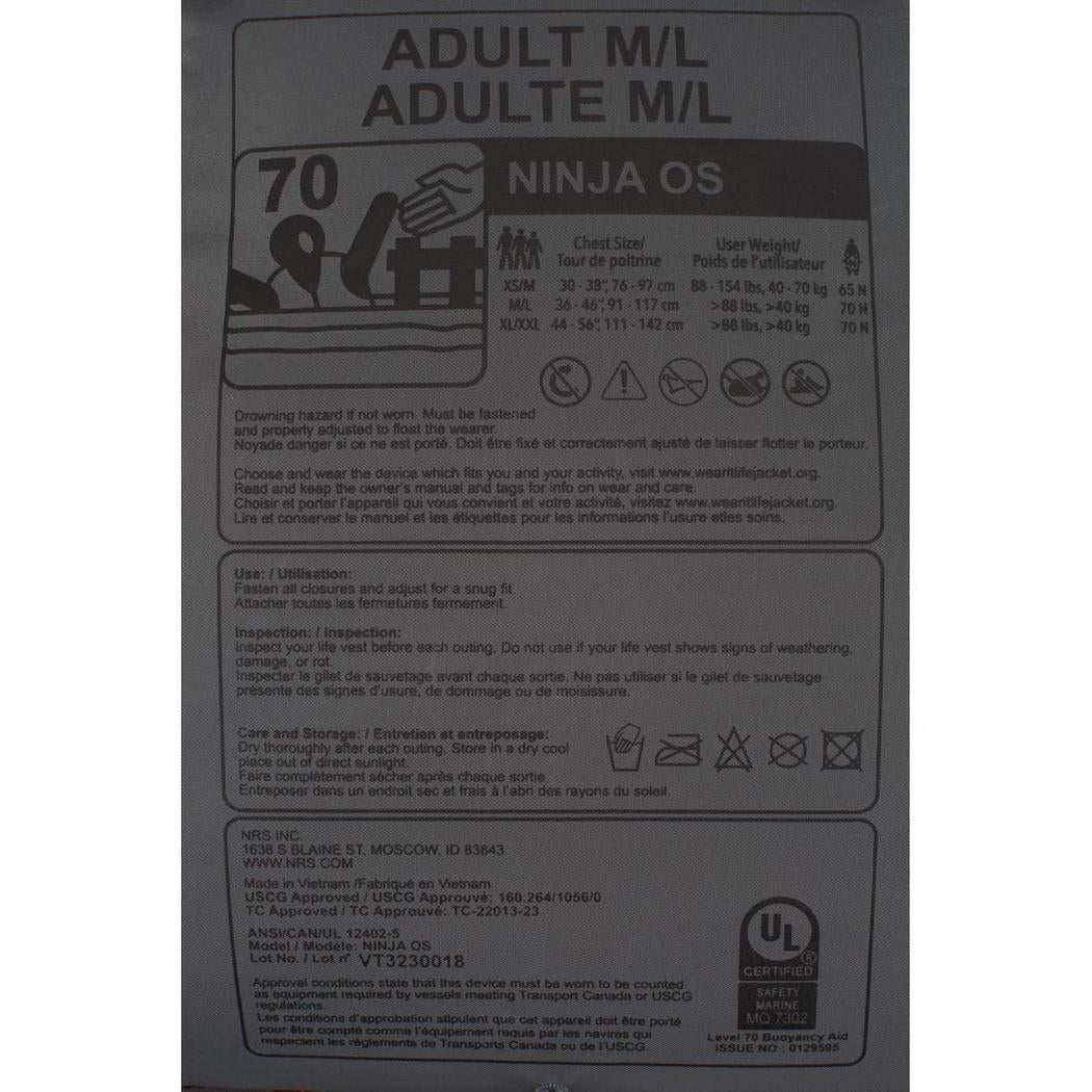 NRS Ninja OS PFD-Paddle Sports - PFDs-Appalachian Outfitters