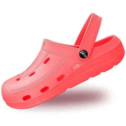 Side view of the NuuSol Kid's McCall Clog in Blue Horizon showing the perforated upper and adjustable strap against a white background.