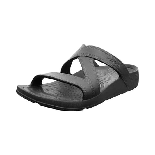 NuuSol Women's Hailey Slide-Womens - Footwear - Sandals-Eclipse Black-7-Appalachian Outfitters