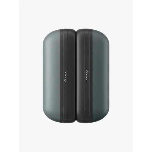 Two charcoal Ocoopa UT2S Mini Hand Warmers side by side against a white background.