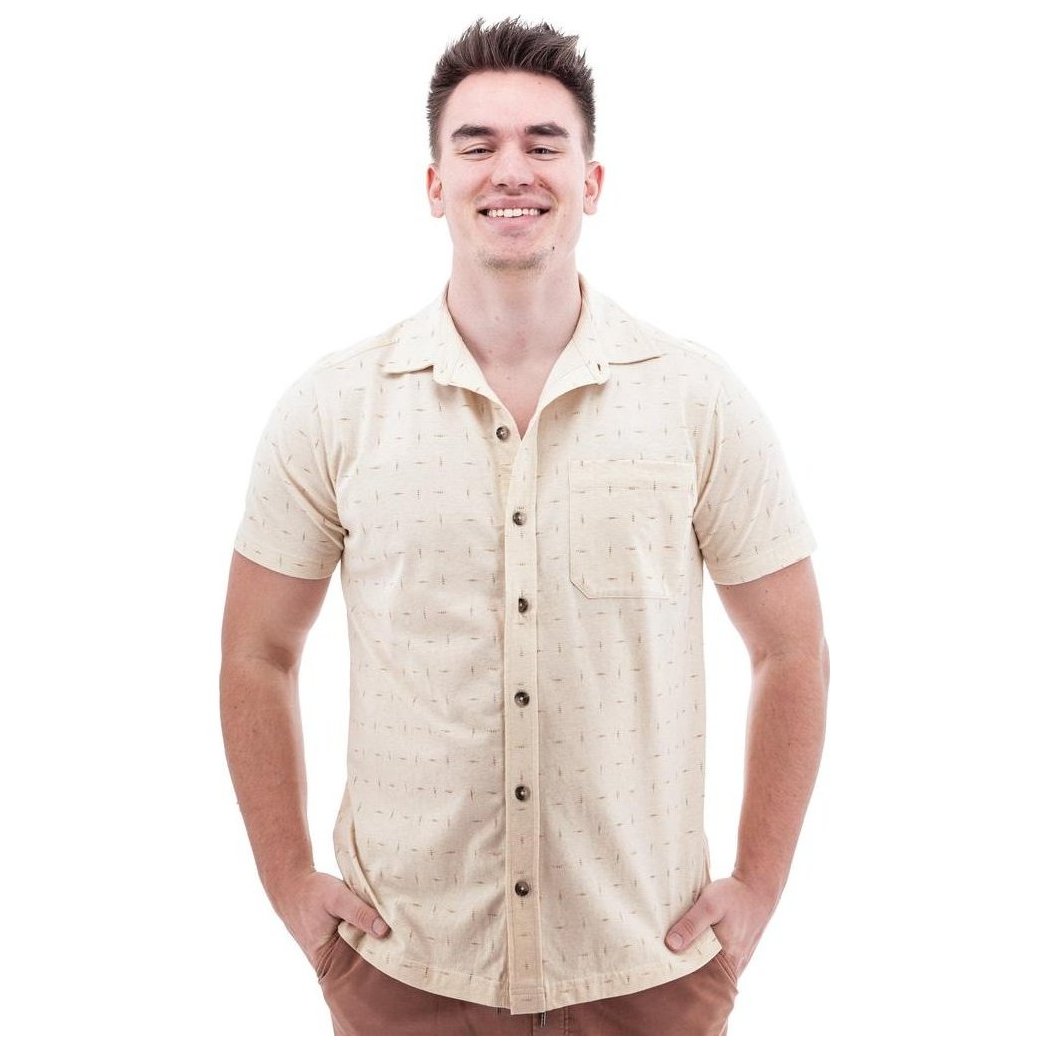 Old Ranch Men's Jackson Print Shirt 25-Men's - Clothing - Tops-Natural-M-Appalachian Outfitters