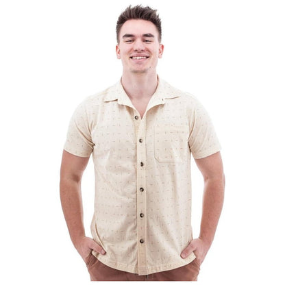 Old Ranch Men's Jackson Print Shirt 25-Men's - Clothing - Tops-Natural-M-Appalachian Outfitters