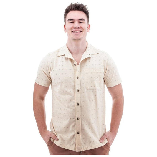 Old Ranch Men's Jackson Print Shirt 25-Men's - Clothing - Tops-Natural-M-Appalachian Outfitters
