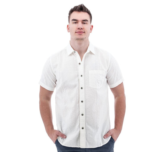 Old Ranch Men's Zayne Shirt-Men's - Clothing - Tops-White-M-Appalachian Outfitters
