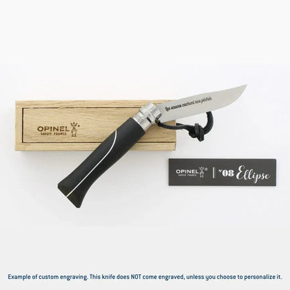 Opinel No.08 Ellipse Ebony Folding Knife-Camping - Accessories - Knives-Appalachian Outfitters