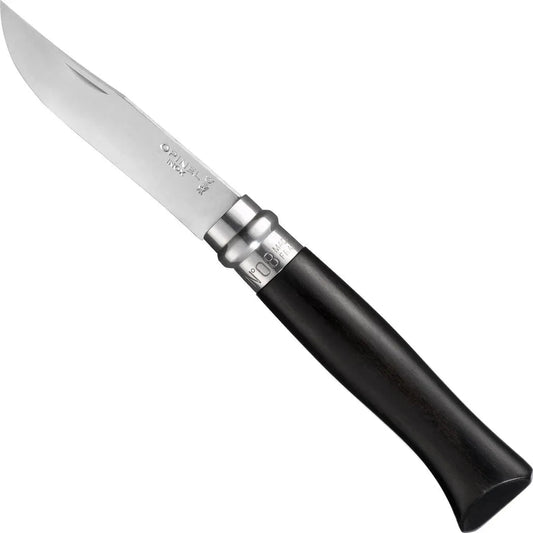 Opinel No.08 Polished Stainless Steel Folding Knife Ebony-Camping - Accessories - Knives-Appalachian Outfitters