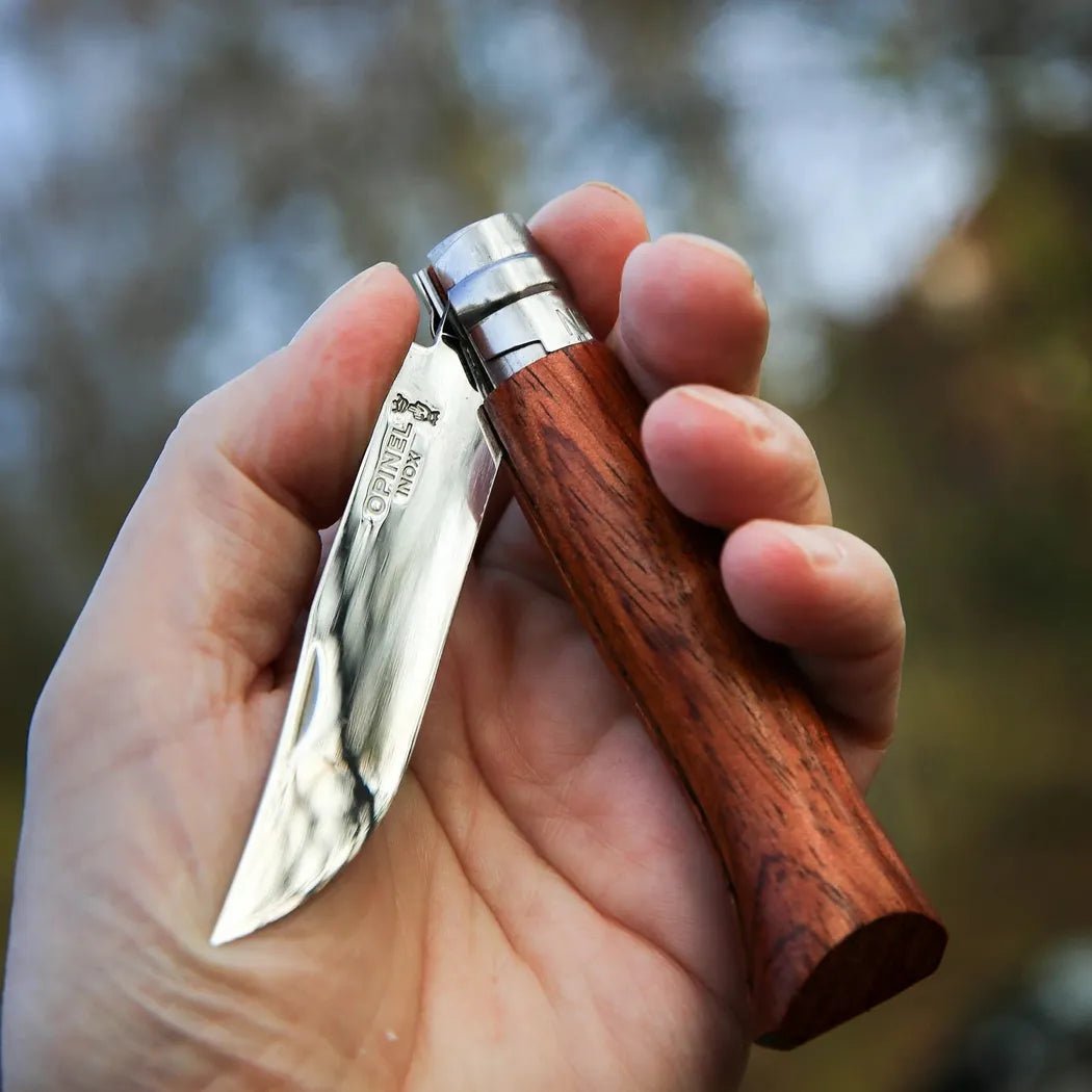 Opinel No.08 Polished Stainless Steel Folding Knife | Padouk-Camping - Accessories - Knives-Appalachian Outfitters
