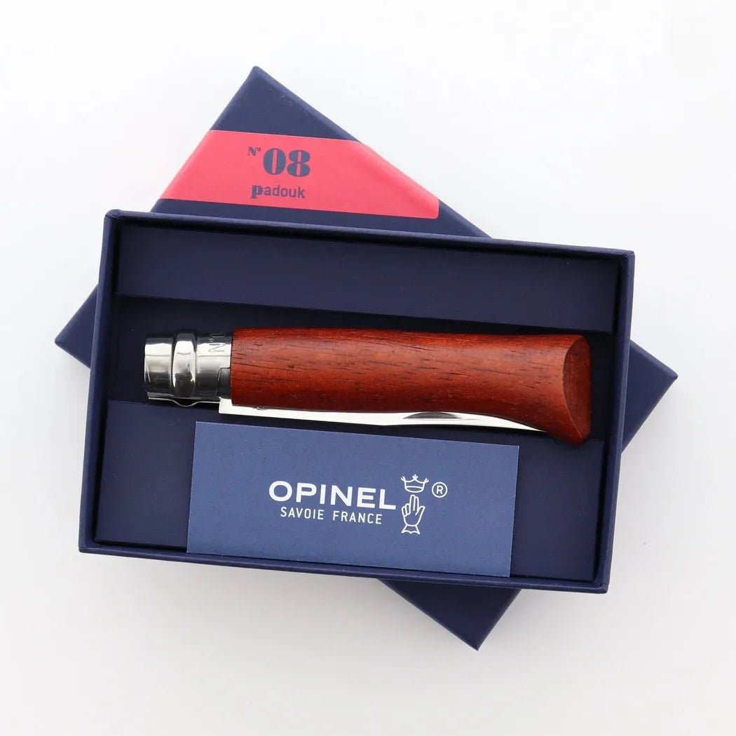 Opinel No.08 Polished Stainless Steel Folding Knife | Padouk-Camping - Accessories - Knives-Appalachian Outfitters