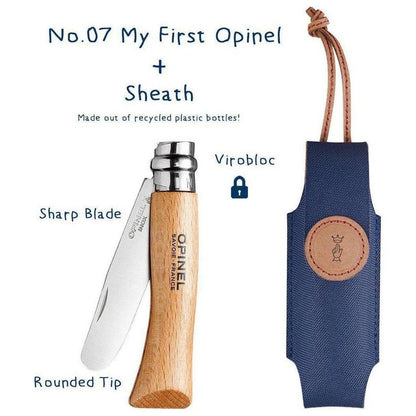 Opinel No. 7 My First Opinel and Sheath Kit-Camping - Accessories - Knives-Appalachian Outfitters