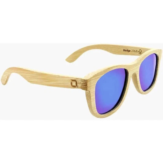 Optic Nerve Hedge-Accessories - Eyewear - Sunglasses-Light Bamboo-Brown Lens | Blue Mirror-Appalachian Outfitters