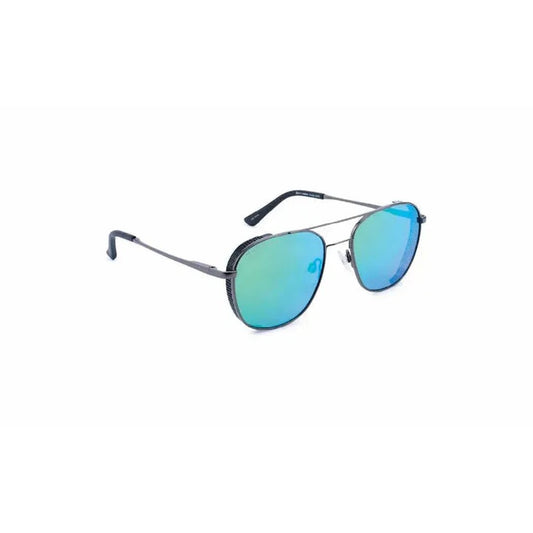 Optic Nerve Palisade-Accessories - Eyewear - Sunglasses-Matte Gunmetal-Matte Black-Polarized Smoke Lens Green Mirror-Appalachian Outfitters
