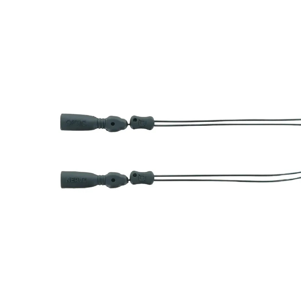 Two black Optic Nerve Steel Wire Adjustable Retainers are shown from a top-down angle against a white background.